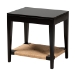 Baxton Studio Freya Modern Bohemian Black Finished Bayur Wood End Table