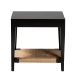 bali & pari Freya Modern Bohemian Black Finished Bayur Wood End Table - BSOFIB1-End Table