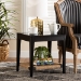 bali & pari Freya Modern Bohemian Black Finished Bayur Wood End Table - BSOFIB1-End Table
