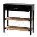 bali & pari Freya Modern Bohemian Black Finished Bayur Wood 1-Drawer Console Table - BSOFIB3-Console