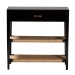 bali & pari Freya Modern Bohemian Black Finished Bayur Wood 1-Drawer Console Table - BSOFIB3-Console