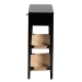 bali & pari Freya Modern Bohemian Black Finished Bayur Wood 1-Drawer Console Table - BSOFIB3-Console