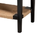 bali & pari Freya Modern Bohemian Black Finished Bayur Wood 1-Drawer Console Table - BSOFIB3-Console