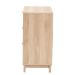 Baxton Studio Elsbeth Japandi Oak Brown Finished Wood and Natural Rattan 3-Drawer Storage Cabinet - BSOLC22040703-Rattan-3DW Cabinet
