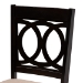 Baxton Studio Louisa Modern Beige Fabric and Dark Brown Finished Wood 5-Piece Dining Set - BSOEvie-Sand/Dark Brown-5PC Dining Set