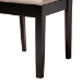 Baxton Studio Louisa Modern Beige Fabric and Dark Brown Finished Wood 5-Piece Dining Set - BSOEvie-Sand/Dark Brown-5PC Dining Set