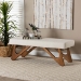 Baxton Studio Rika Japandi Cream Boucle Fabric and Walnut Brown Finished Wood Bench - BSOBBT5367-Cream/Walnut-Bench