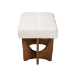 Baxton Studio Theo Japandi Cream Boucle Fabric and Walnut Brown Finished Wood Bench - BSOBBT5368-Cream/Walnut-Bench