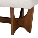 Baxton Studio Theo Japandi Cream Boucle Fabric and Walnut Brown Finished Wood Bench - BSOBBT5368-Cream/Walnut-Bench