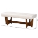 Baxton Studio Theo Japandi Cream Boucle Fabric and Walnut Brown Finished Wood Bench - BSOBBT5368-Cream/Walnut-Bench