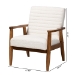 Baxton Studio Stratton Mid-Century Modern Cream Boucle Fabric and Walnut Brown Finished Wood Armchair - BSOBBT8013.16-Maya-Cream/Walnut-CC