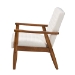 Baxton Studio Stratton Mid-Century Modern Cream Boucle Fabric and Walnut Brown Finished Wood Armchair - BSOBBT8013.16-Maya-Cream/Walnut-CC