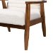 Baxton Studio Stratton Mid-Century Modern Cream Boucle Fabric and Walnut Brown Finished Wood Armchair - BSOBBT8013.16-Maya-Cream/Walnut-CC