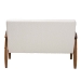 Baxton Studio Stratton Mid-Century Modern Cream Boucle Fabric and Walnut Brown Finished Wood Loveseat - BSOBBT8013.16-Maya-Cream/Walnut-LS