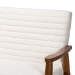 Baxton Studio Stratton Mid-Century Modern Cream Boucle Fabric and Walnut Brown Finished Wood Loveseat - BSOBBT8013.16-Maya-Cream/Walnut-LS