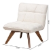 Baxton Studio Darielle Japandi Cream Boucle Fabric and Walnut Brown Finished Rubberwood Accent Chair - BSOBBT5453-Maya-Cream/Walnut-CC