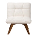 Baxton Studio Darielle Japandi Cream Boucle Fabric and Walnut Brown Finished Rubberwood Accent Chair - BSOBBT5453-Maya-Cream/Walnut-CC