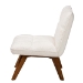 Baxton Studio Darielle Japandi Cream Boucle Fabric and Walnut Brown Finished Rubberwood Accent Chair - BSOBBT5453-Maya-Cream/Walnut-CC