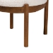 Baxton Studio Iliana Japandi Cream Boucle Fabric and Walnut Brown Finished Rubberwood Ottoman Footstool - BSOBBT5454-Maya-Cream/Walnut-Stool