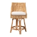 bali & pari Bella Modern Bohemian Natural Brown Rattan Counter Stool - BSOBella-Rattan-CS