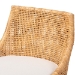 bali & pari Bella Modern Bohemian Natural Brown Rattan Counter Stool - BSOBella-Rattan-CS