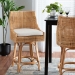 bali & pari Bella Modern Bohemian Natural Brown Rattan Counter Stool - BSOBella-Rattan-CS