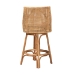 bali & pari Bella Modern Bohemian Natural Brown Rattan Bar Stool - BSOBella-Rattan-BS