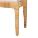 bali & pari Sofia Modern Bohemian Natural Brown Rattan and Mahogany Wood Ottoman - BSOSofia-Rattan-Otto