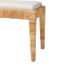 bali & pari Sofia Modern Bohemian Natural Brown Rattan and Mahogany Wood Bench - BSOSofia-Rattan-Bench