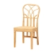 Baxton Studio Monaco Modern Bohemian Oak Brown Finished Mahogany Wood and Natural Rattan Dining Chair