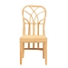 bali & pari Monaco Modern Bohemian Oak Brown Finished Mahogany Wood and Natural Rattan Dining Chair - BSOMonaco-Rattan-DC