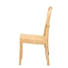 bali & pari Monaco Modern Bohemian Oak Brown Finished Mahogany Wood and Natural Rattan Dining Chair - BSOMonaco-Rattan-DC