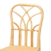 bali & pari Monaco Modern Bohemian Oak Brown Finished Mahogany Wood and Natural Rattan Dining Chair - BSOMonaco-Rattan-DC