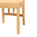 bali & pari Monaco Modern Bohemian Oak Brown Finished Mahogany Wood and Natural Rattan Dining Chair - BSOMonaco-Rattan-DC