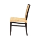 bali & pari Lingga Modern Bohemian Dark Brown Mahogany Wood and Natural Rattan Dining Chair - BSOLingga-Mahogany-DC