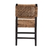bali & pari Alise Modern Bohemian Dark Brown Mahogany Wood and Seagrass Dining Chair - BSOAlise-Mahogany-DC