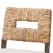 bali & pari Porsha Modern Bohemian Dark Brown Finished Mahogany Wood and Natural Rattan Counter Stool - BSOPorsha-Mahogany-CS