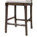 bali & pari Porsha Modern Bohemian Dark Brown Finished Mahogany Wood and Natural Rattan Counter Stool - BSOPorsha-Mahogany-CS