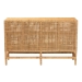 bali & pari Vivan Modern Bohemian Natural Brown Rattan and Mahogany Wood Storage Cabinet - BSOVivan-W137-Rattan-Cabinet