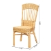 bali & pari Barito Modern Bohemian Natural Brown Rattan Dining Chair - BSOBarito-Rattan-DC