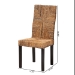 bali & pari Laymi Modern Bohemian Dark Brown Mahogany Wood and Seagrass Dining Chair - BSOLaymi-Mahogany-DC