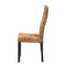 bali & pari Laymi Modern Bohemian Dark Brown Mahogany Wood and Seagrass Dining Chair - BSOLaymi-Mahogany-DC