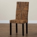 bali & pari Laymi Modern Bohemian Dark Brown Mahogany Wood and Seagrass Dining Chair - BSOLaymi-Mahogany-DC