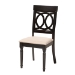 Baxton Studio Estelle Modern Beige Fabric and Dark Brown Finished Wood 5-Piece Dining Set - BSOEstelle-Sand/Dark Brown-5PC Dining Set