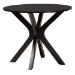 Baxton Studio Mana Modern Sand Fabric and Dark Brown Finished Wood 5-Piece Dining Set - BSOMana-Sand/Dark Brown-5PC Dining Set