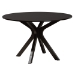 Baxton Studio Mana Modern Sand Fabric and Dark Brown Finished Wood 7-Piece Dining Set - BSOMana-Sand/Dark Brown-7PC Dining Set