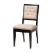 Baxton Studio Noe Modern Sand Fabric and Dark Brown Finished Wood 5-Piece Dining Set - BSONoe-Sand/Dark Brown-5PC Dining Set