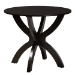 Baxton Studio Noe Modern Sand Fabric and Dark Brown Finished Wood 5-Piece Dining Set - BSONoe-Sand/Dark Brown-5PC Dining Set