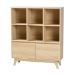 Baxton Studio Danina Japandi Oak Brown Finished Wood Bookshelf