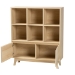 Baxton Studio Danina Japandi Oak Brown Finished Wood Bookshelf - BSOLCF20211236-Pine Bookshelf